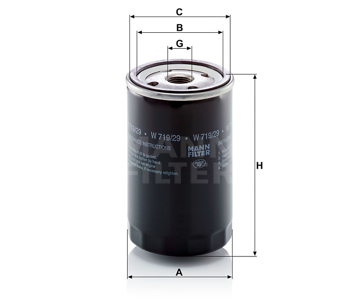 MANN OLEJOVÝ FILTR W 719/29