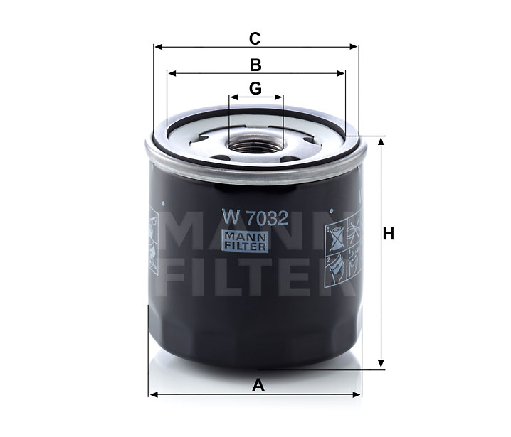 MANN OLEJOVÝ FILTR W 7032