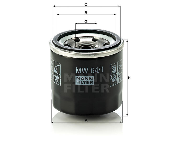 MANN OLEJOVÝ FILTR MW 64/1