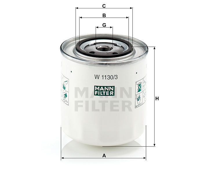 MANN OLEJOVÝ FILTR W 1130/3