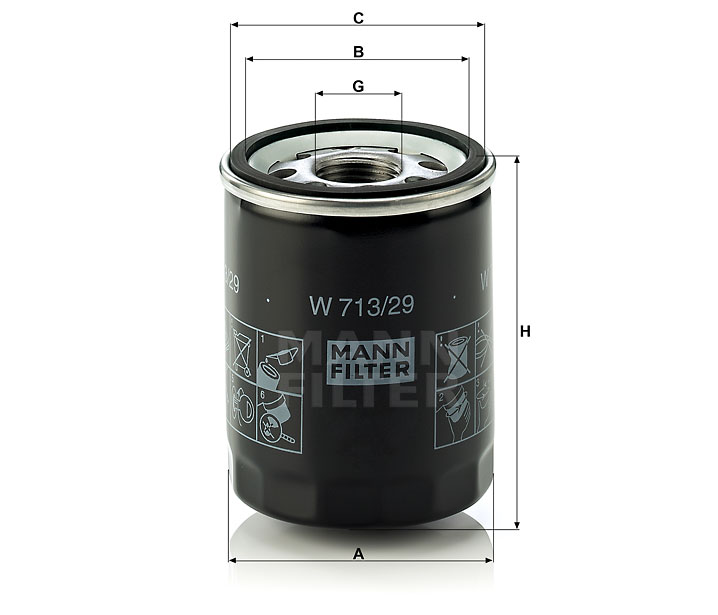 MANN OLEJOVÝ FILTR W 713/29