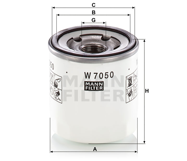 MANN OLEJOVÝ FILTR W 7050