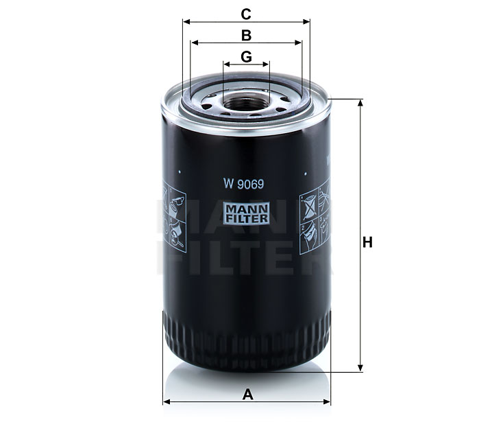 MANN OLEJOVÝ FILTR W 9069